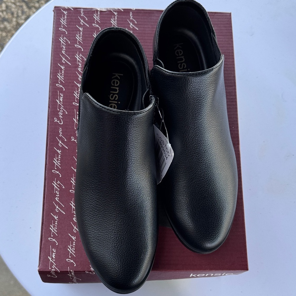 Kensie Black Women's Slip-On Ankle Booties